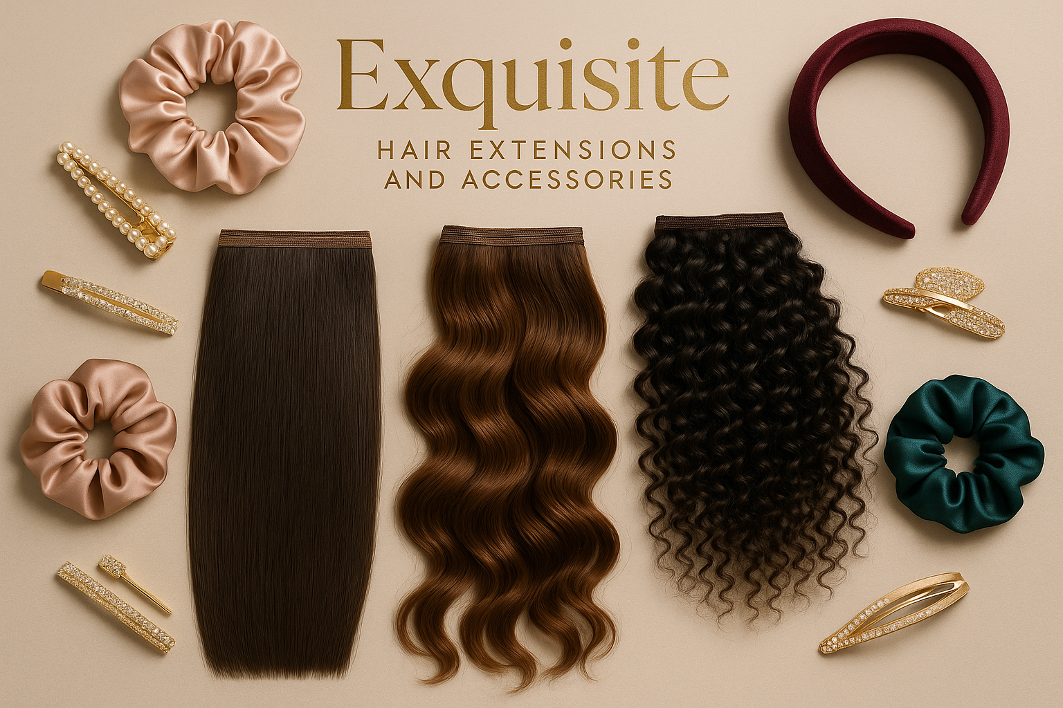 please brand the pictures  exquisite hair extensions and accessories